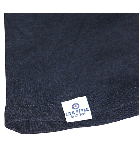 t-shirt blu melange 3