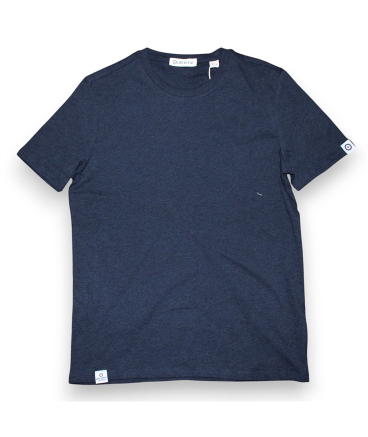 t-shirt blu melange 1