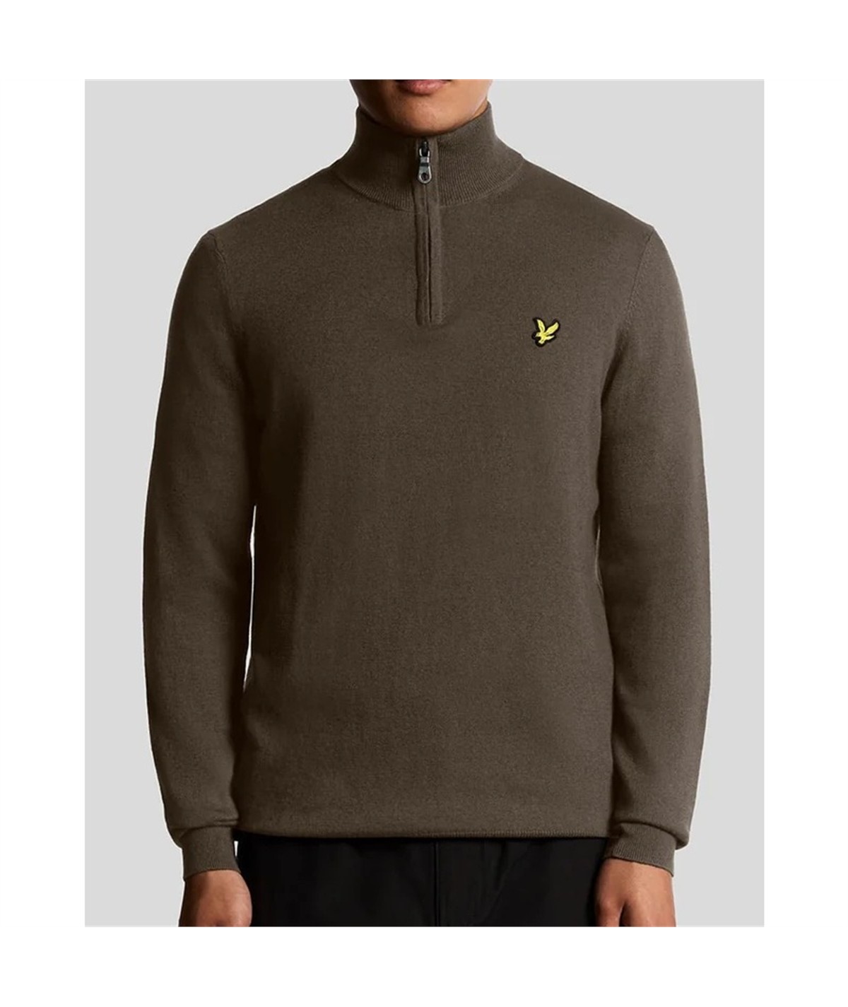 kn2112 maglia mezza zip lyle scott