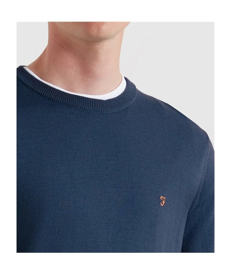F4GF4081 maglia lna merino farah blue river 2