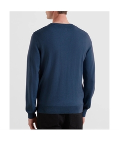 F4GF4081 maglia lna merino farah blue river 3
