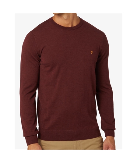 F4GF4081 maglia lna merino farah bordeaux 1