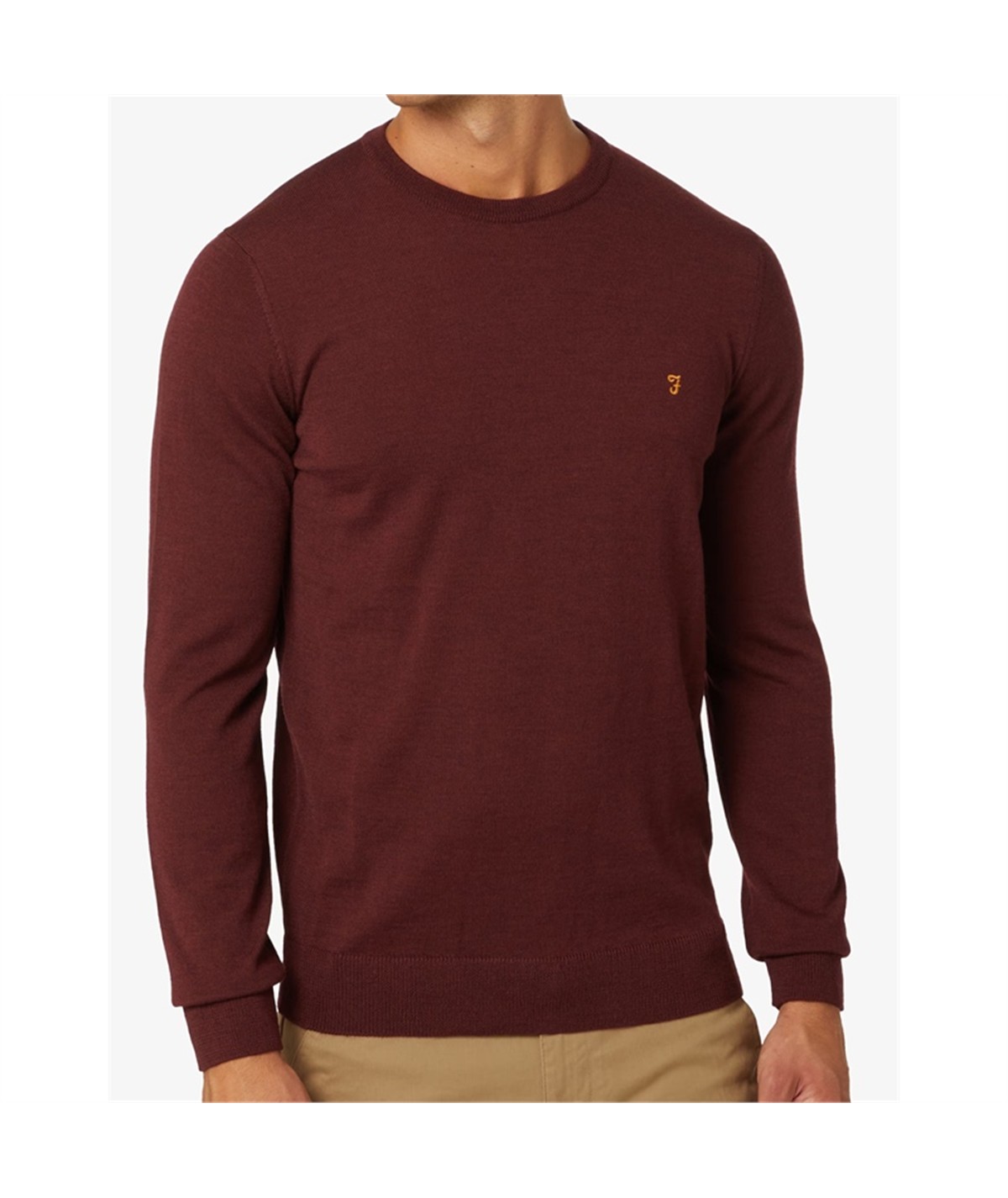 F4GF4081 maglia lna merino farah bordeaux 1