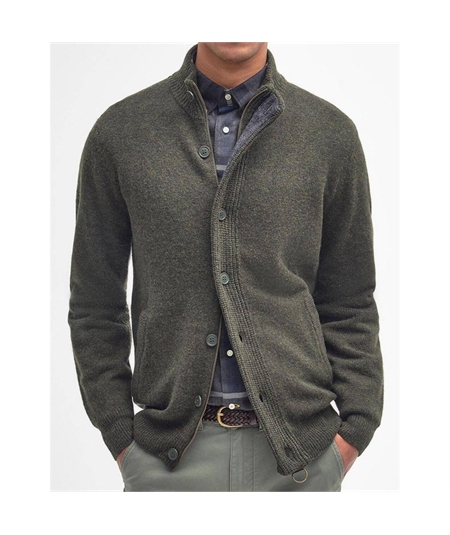 maglia full zip barbour wool 1