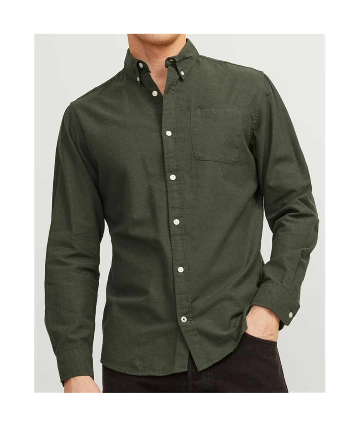 camicia oxford verde jack jones