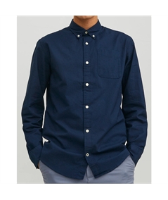camicia oxford blu jack jones 1