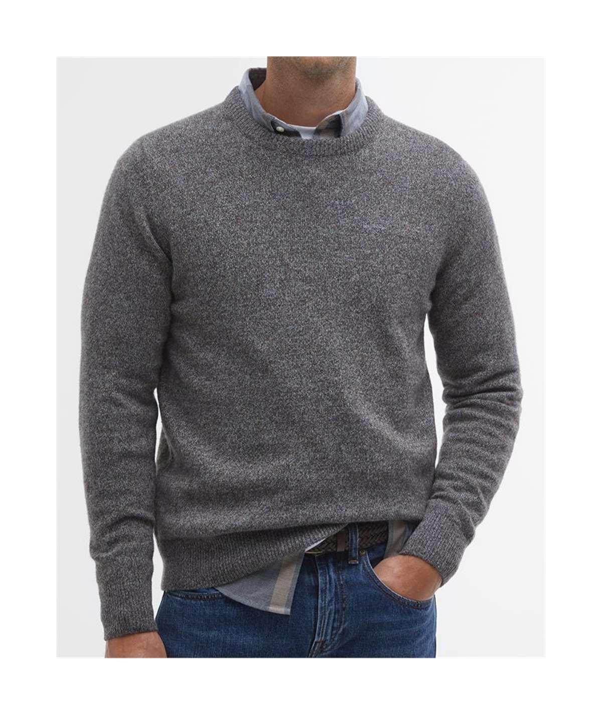MKN0844RE56 maglia Barbour fog 1