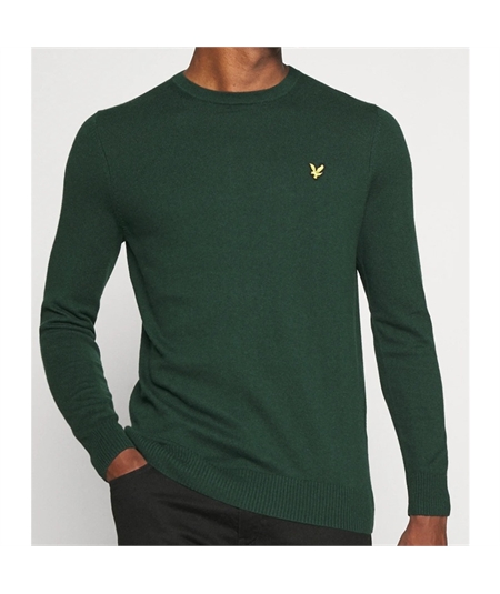 kn2110 maglia girocollo lyle scott verde 0