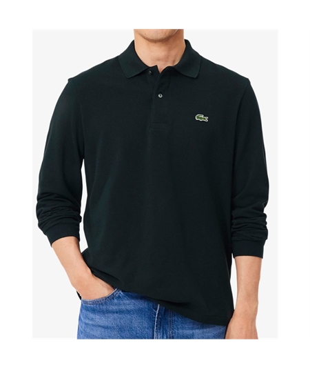 Polo manica lunga verde Lacoste 1