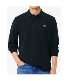 Polo manica lunga verde Lacoste 1