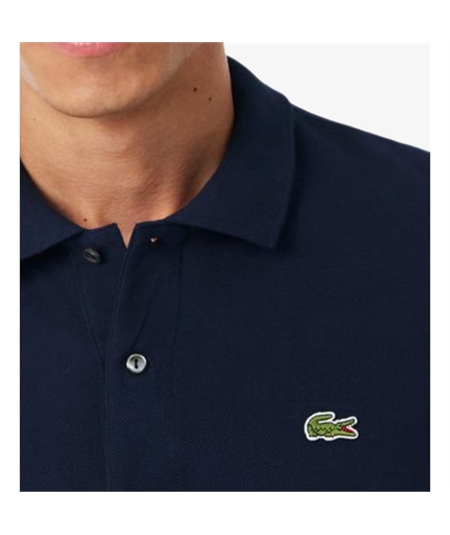 Polo manica lunga blu Lacoste 2