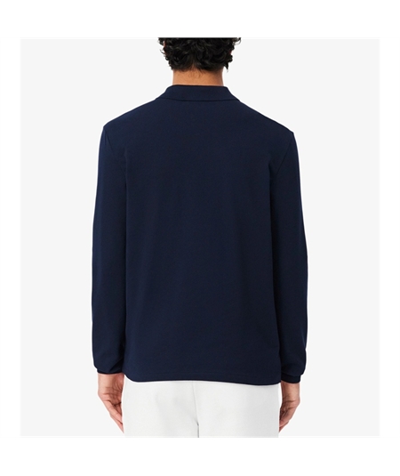 Polo manica lunga blu Lacoste 3
