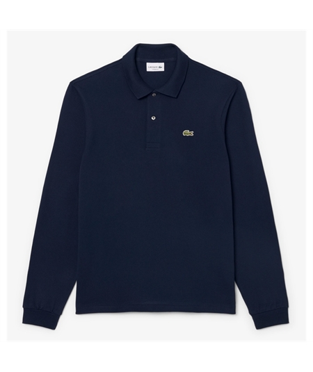 Polo manica lunga blu Lacoste 4