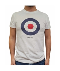 T-shirt target bianco lifestyle